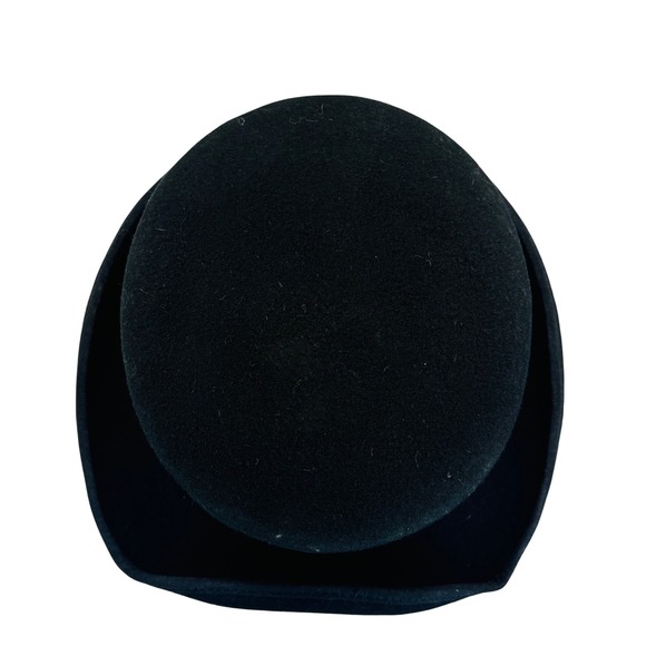 Vintage Equestrian Hunt Top Hat Wool Felt Riding Hat Rear Bow England Victorian - Picture 13 of 15